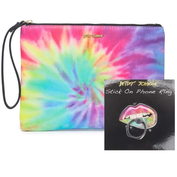 Betsey Johnson Phone A Friend Wristlet - Picture 1 of 5